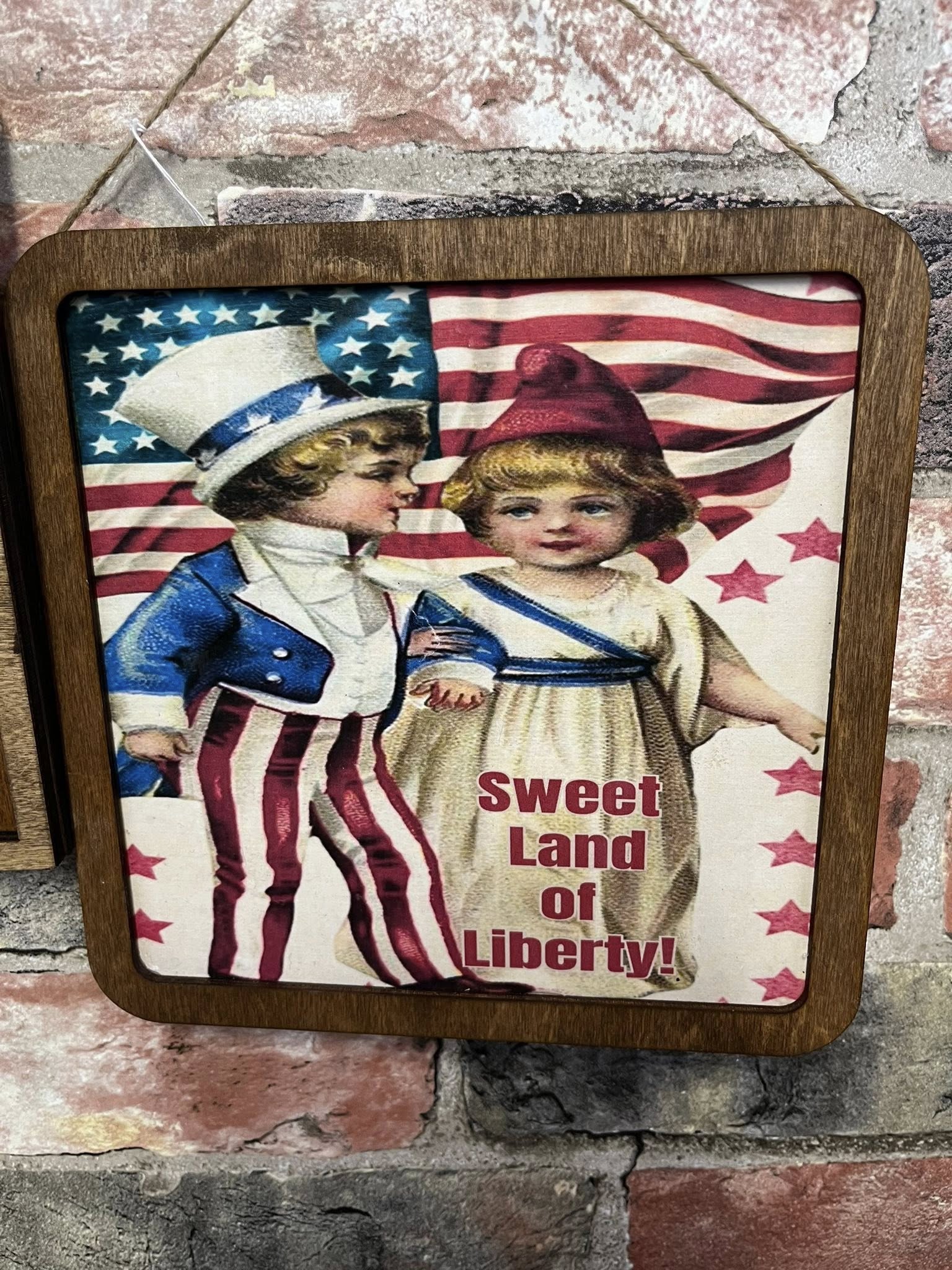 Vintage Sweet Land of Liberty sign